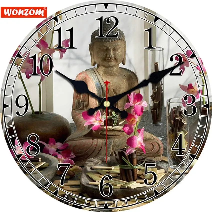 Buddha Silent Wall Clock, 2 Styles, (15/30/34/40)cm