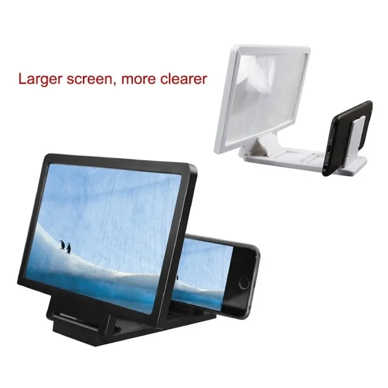 Foldable 3D Mobile Phone Magnifier Screen Amplifier HD Stand