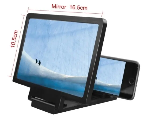 Foldable 3D Mobile Phone Magnifier Screen Amplifier HD Stand