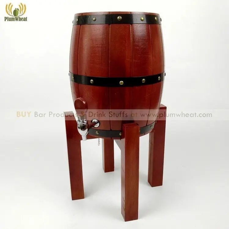 3 Litres OAK Wooden Upright Beer, Wine, Spirits Barrel