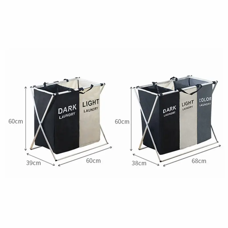 X-Shape Foldable Laundry Basket Organizer, 3 styles.