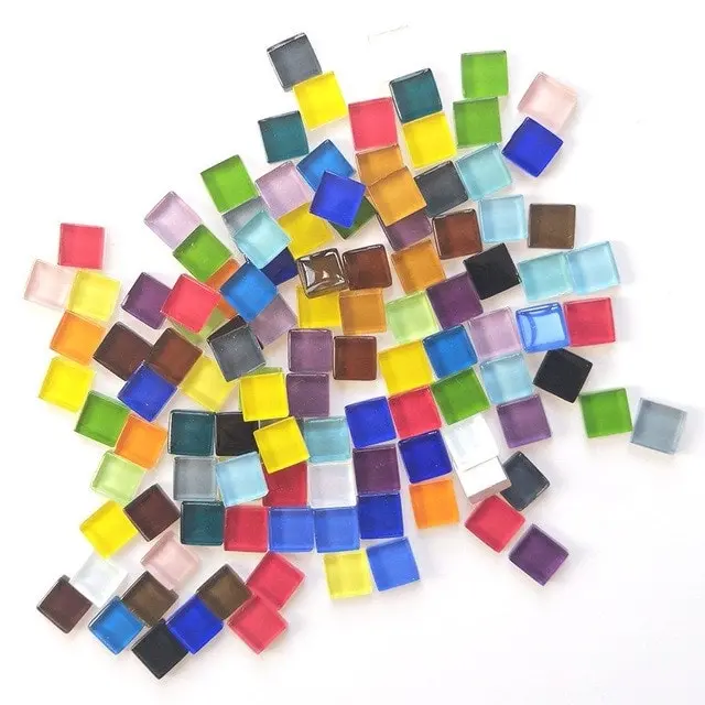 300pcs Mosaic Tiles for DIY Craft, 46 colors 1x1cm