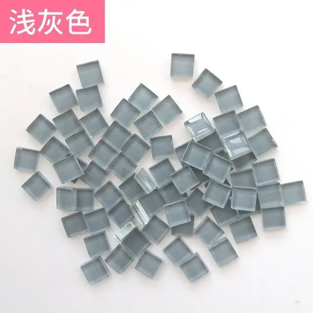 300pcs Mosaic Tiles for DIY Craft, 46 colors 1x1cm