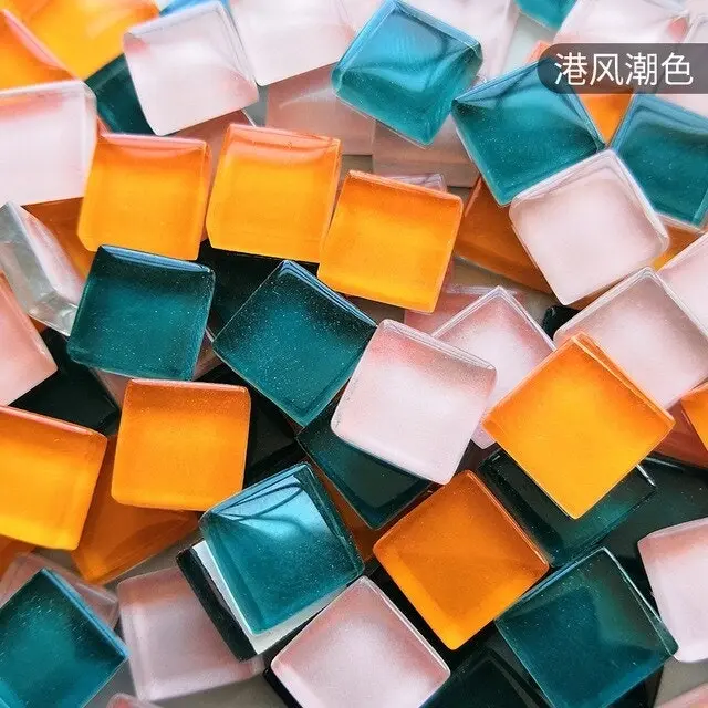 300pcs Mosaic Tiles for DIY Craft, 46 colors 1x1cm