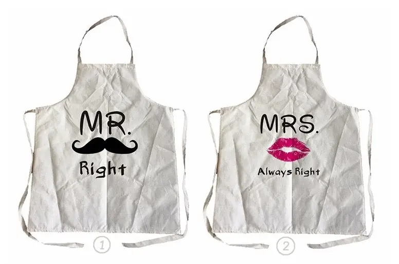 Mr Right & Mrs Always Right Funny Kitchen Apron