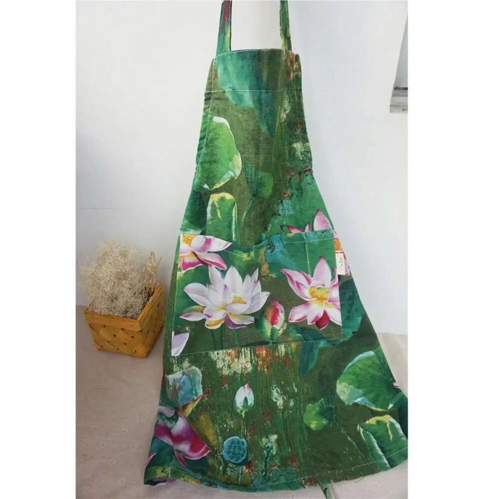 Vibrant Print Apron with Pocket. 6 Colors, 75 x 60cm