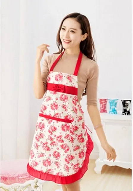 Retro Style Sleeveless Kitchen Apron with Pocket, 6 colors.