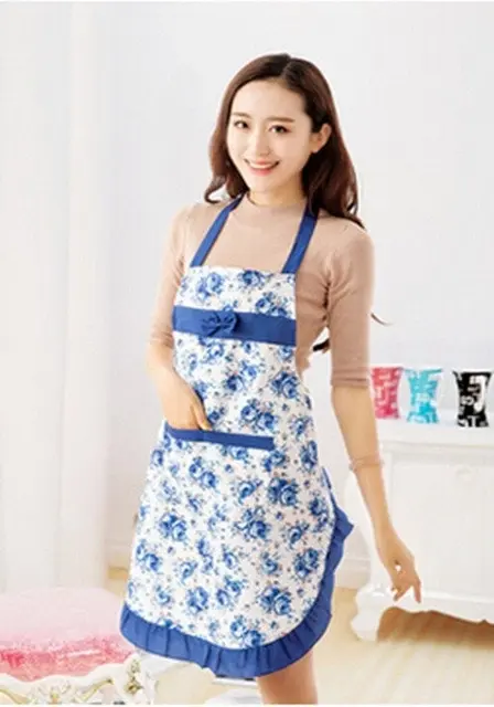 Retro Style Sleeveless Kitchen Apron with Pocket, 6 colors.