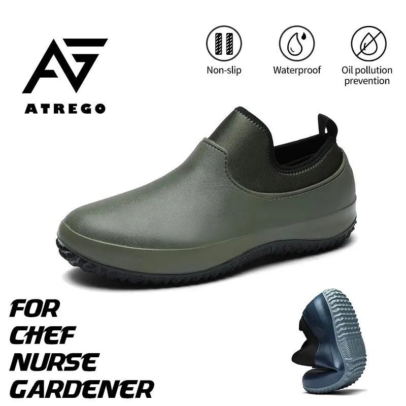 Plus Size Unisex Waterproof & Oil-proof Chef Nurse Safety Shoes