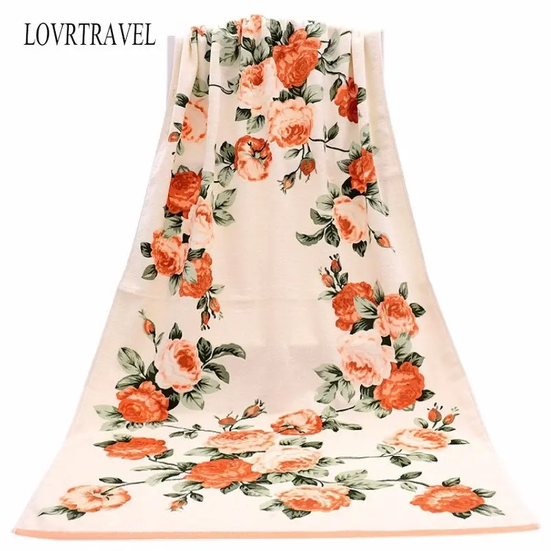 Floral Rose Luxury Cotton Bath Towel, 3 colours, 2 sizes