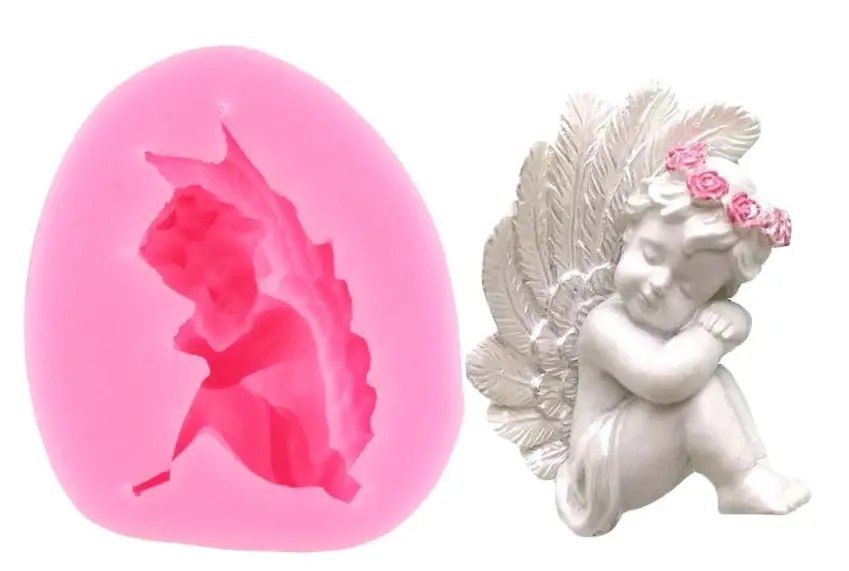 3D Cupid Angel Silicone Fondant Cake Moulds, 15 Styles