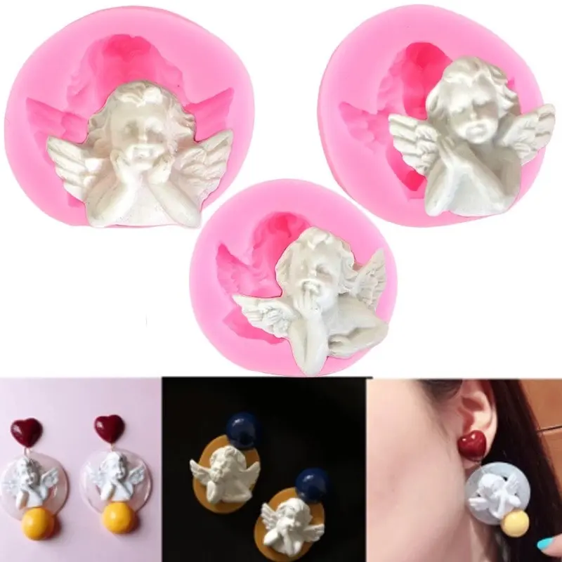 3D Cupid Angel Silicone Fondant Cake Moulds, 15 Styles