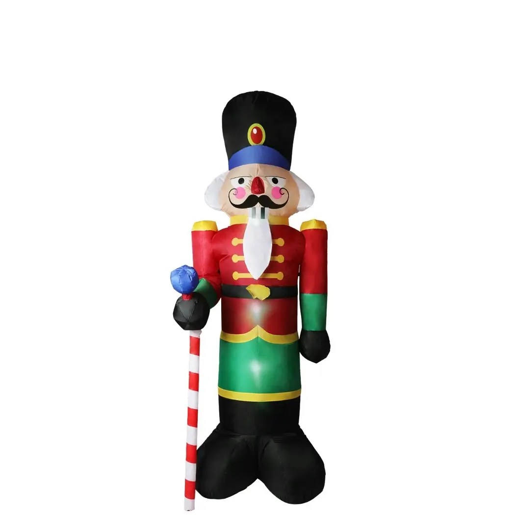 Santaco Inflatable Christmas Decorations Nutcracker 2.4M LED Lights Xmas Party