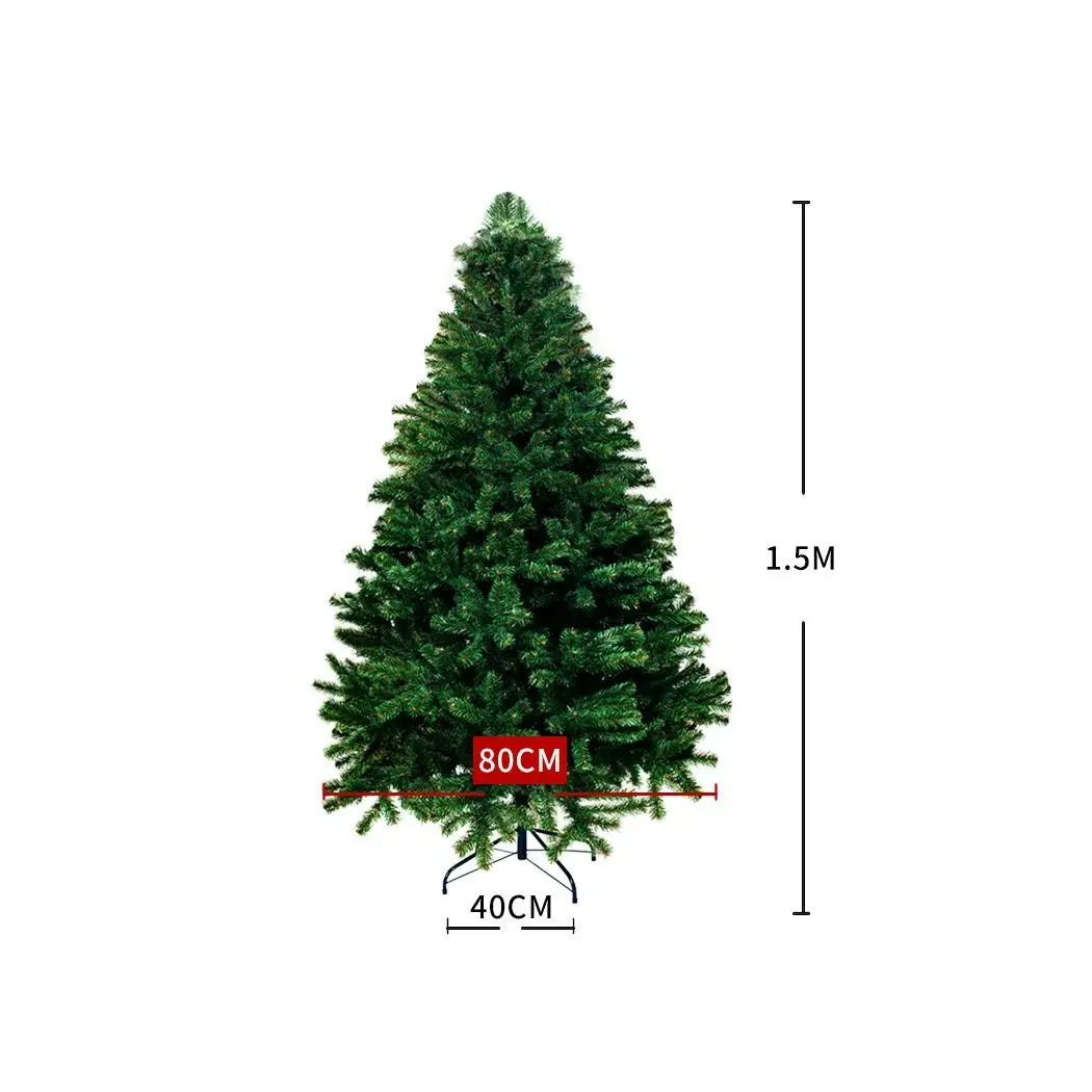 Santaco Christmas Tree 1.5M 5Ft Artificial Xmas Trees Green Decoration Outdoor