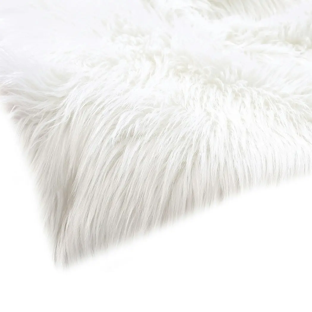 Traderight Group  Floor Rug Shaggy Carpet Area Rugs Soft Fur Living Room Bedroom Mats 60X150 White