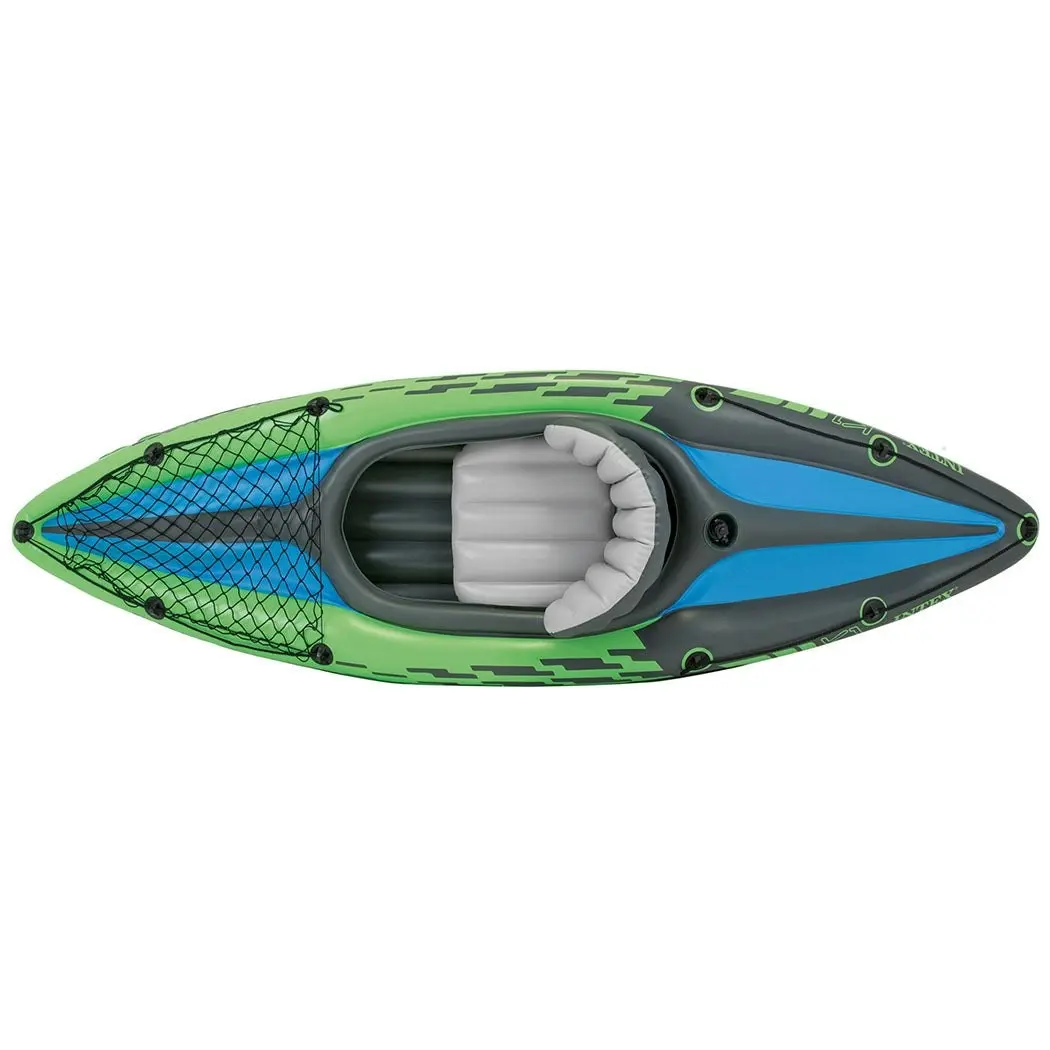 Intex Inflatable Kayak Boat K1 Sports Challenger 1 Seat Person Floating Oar Lake