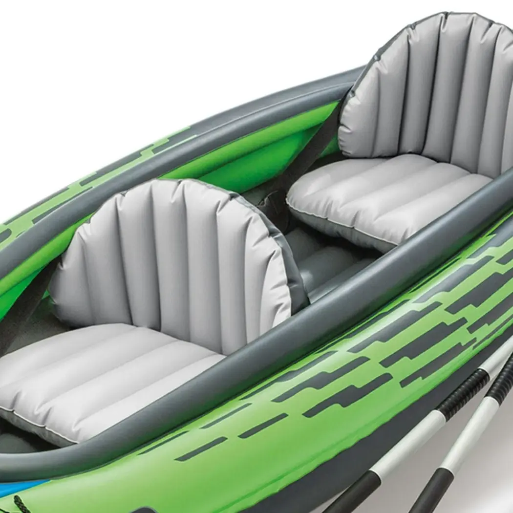 Intex Inflatable Kayak Boat K2 Sports Challenger 2 Seat Person Floating Oar Lake