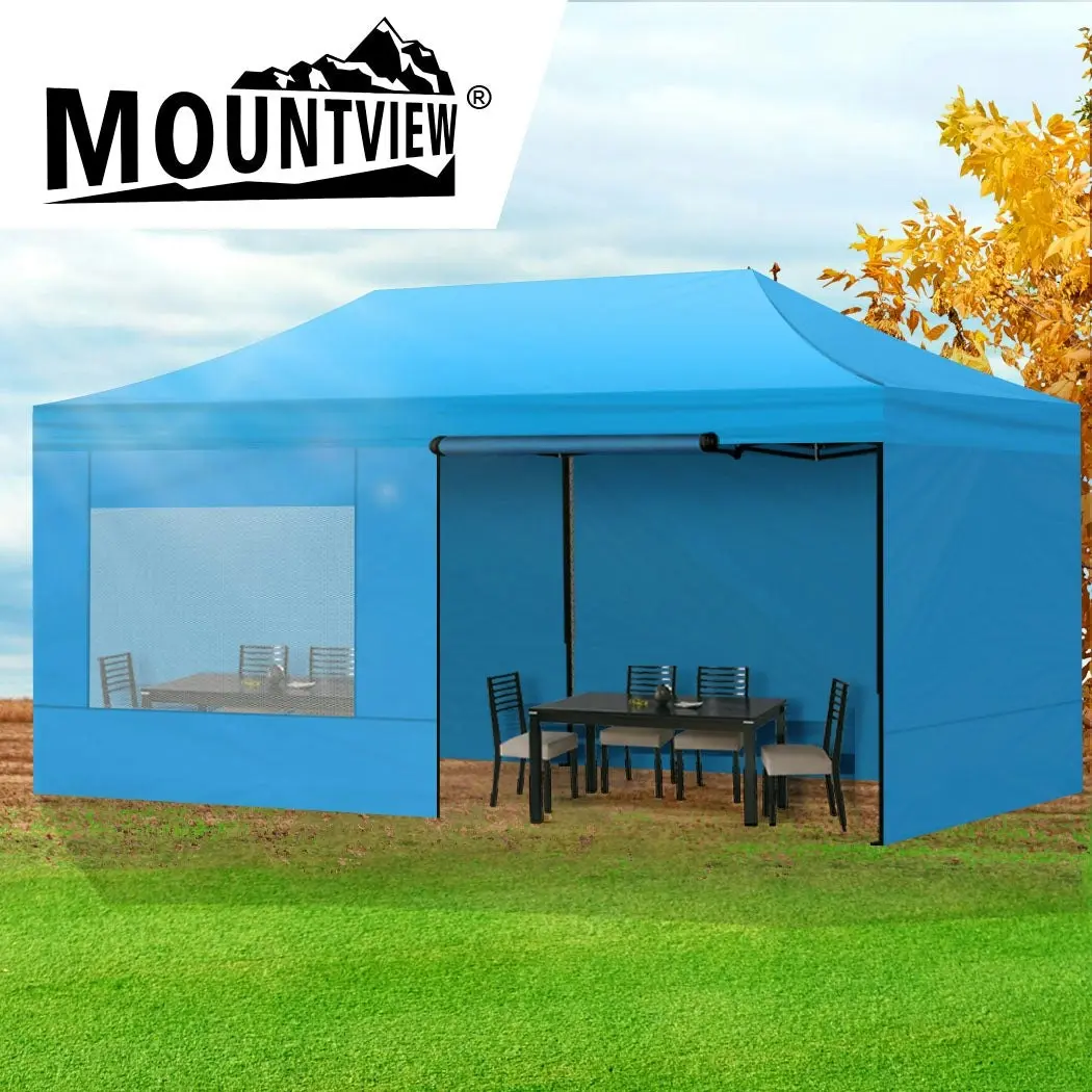 Mountview Gazebo Tent 3x6 Marquee Gazebos Outdoor Camping Canopy Mesh Side Wall