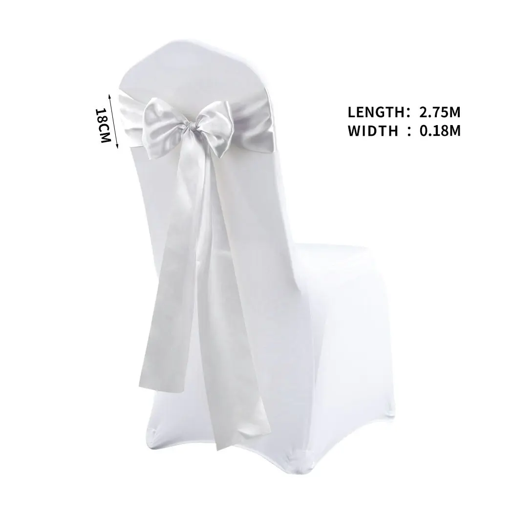 Traderight Group  50x Satin Chair Sashes Cloth Cover Wedding Party Event Decoration Table Runner