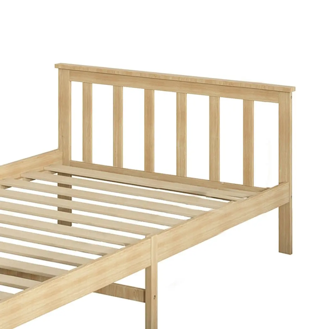 Levede Wooden King Single Bed Frame Mattress Base Solid Pine Wood Natural