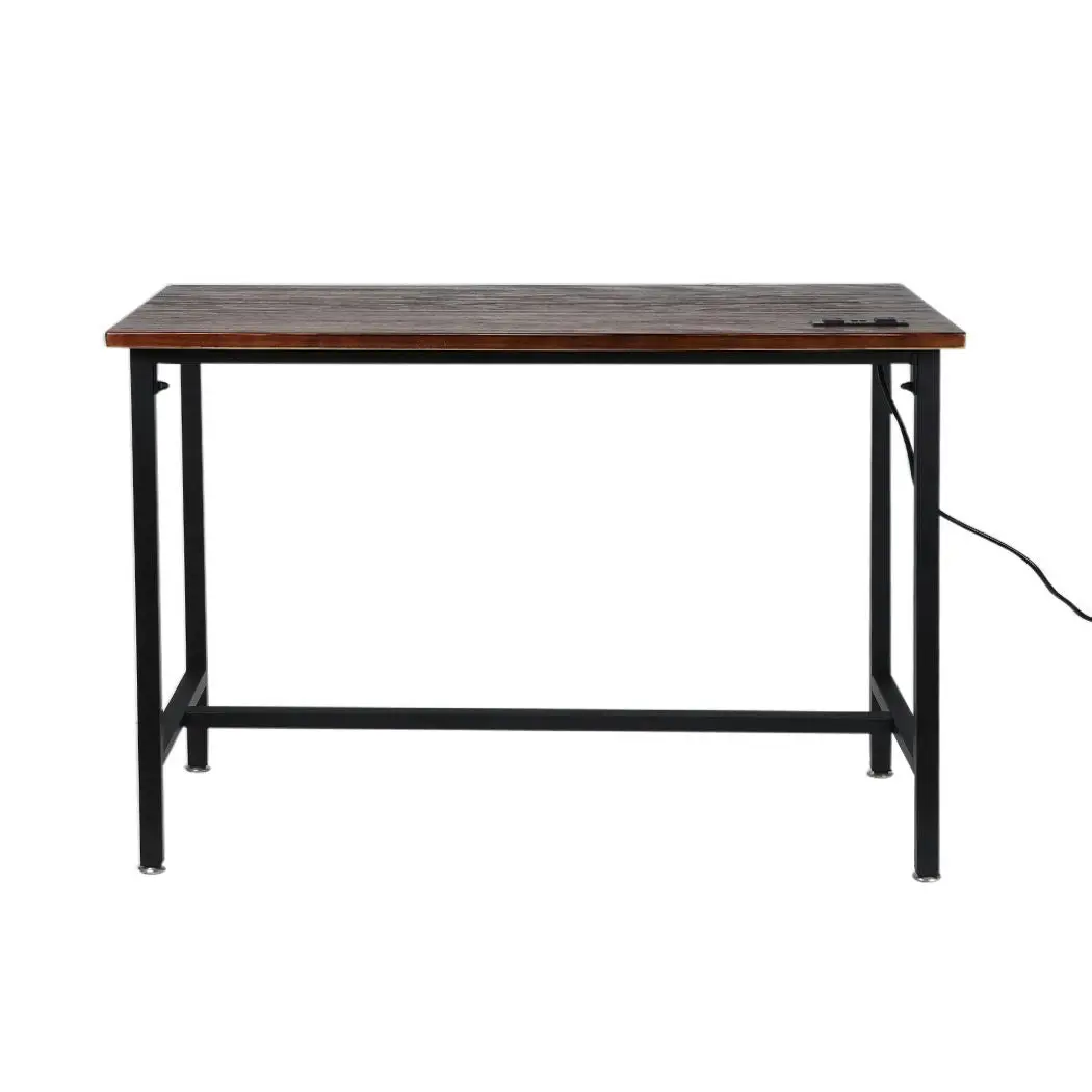 Levede High Bar Table Office Desk USB Charge Vintage Industrial Dining 110x60CM