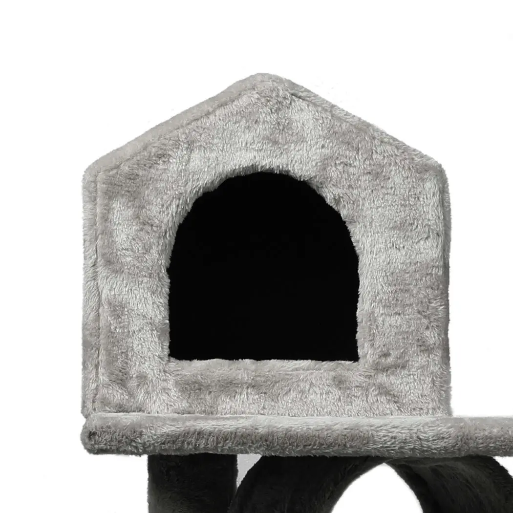 Pawz Cat Tree Scratching Post Scratcher Tower Condo House Furniture Grey 110cm