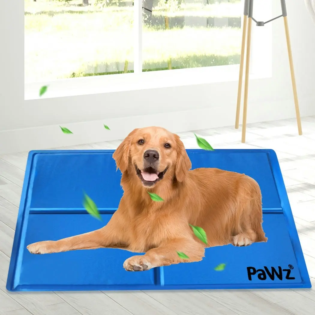 Pawz Pet Cooling Mat Gel Mats Bed Cool Pad Puppy Cat Non-Toxic Beds 96x81cm