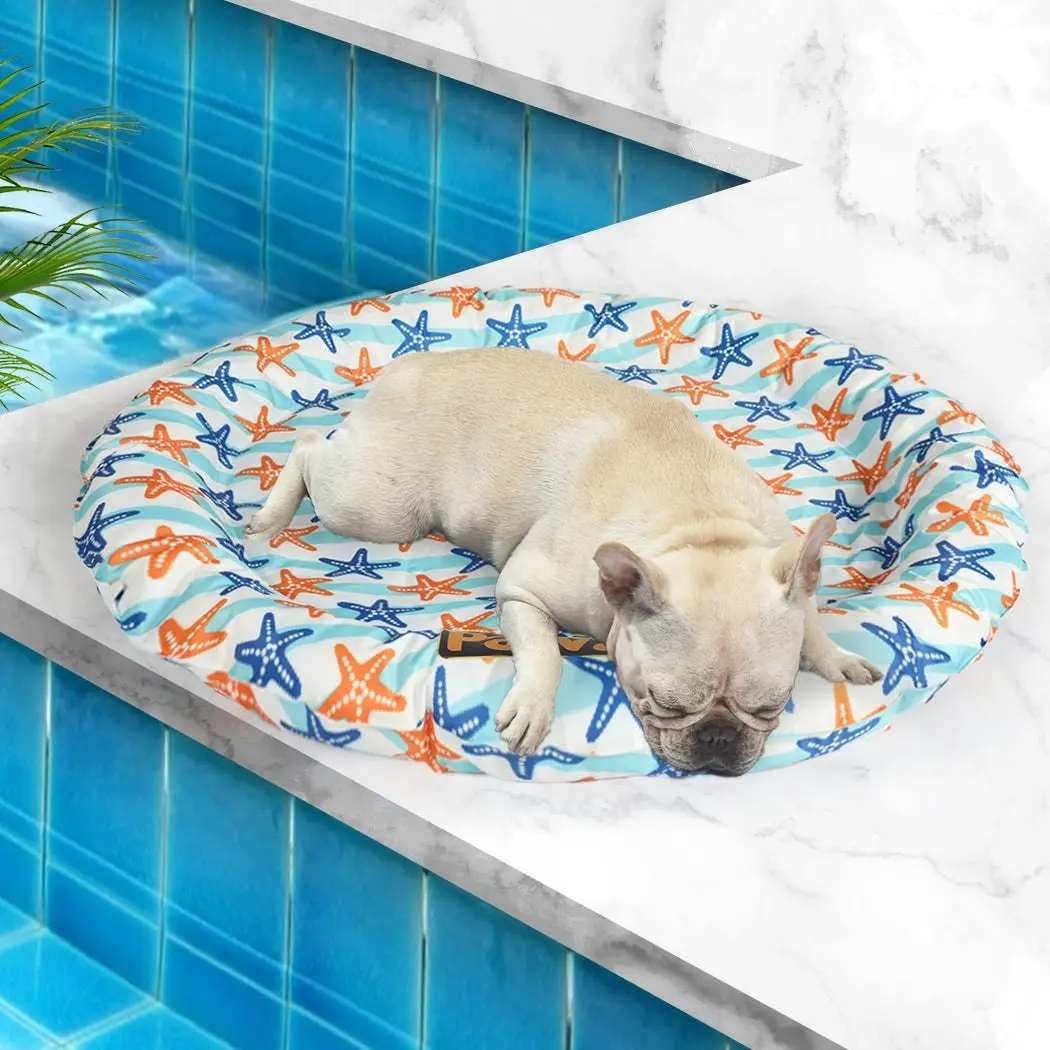 Pawz Pet Cool Gel Mat Cat Bed Dog Bolster Waterproof Self-cooling Pads Summer M