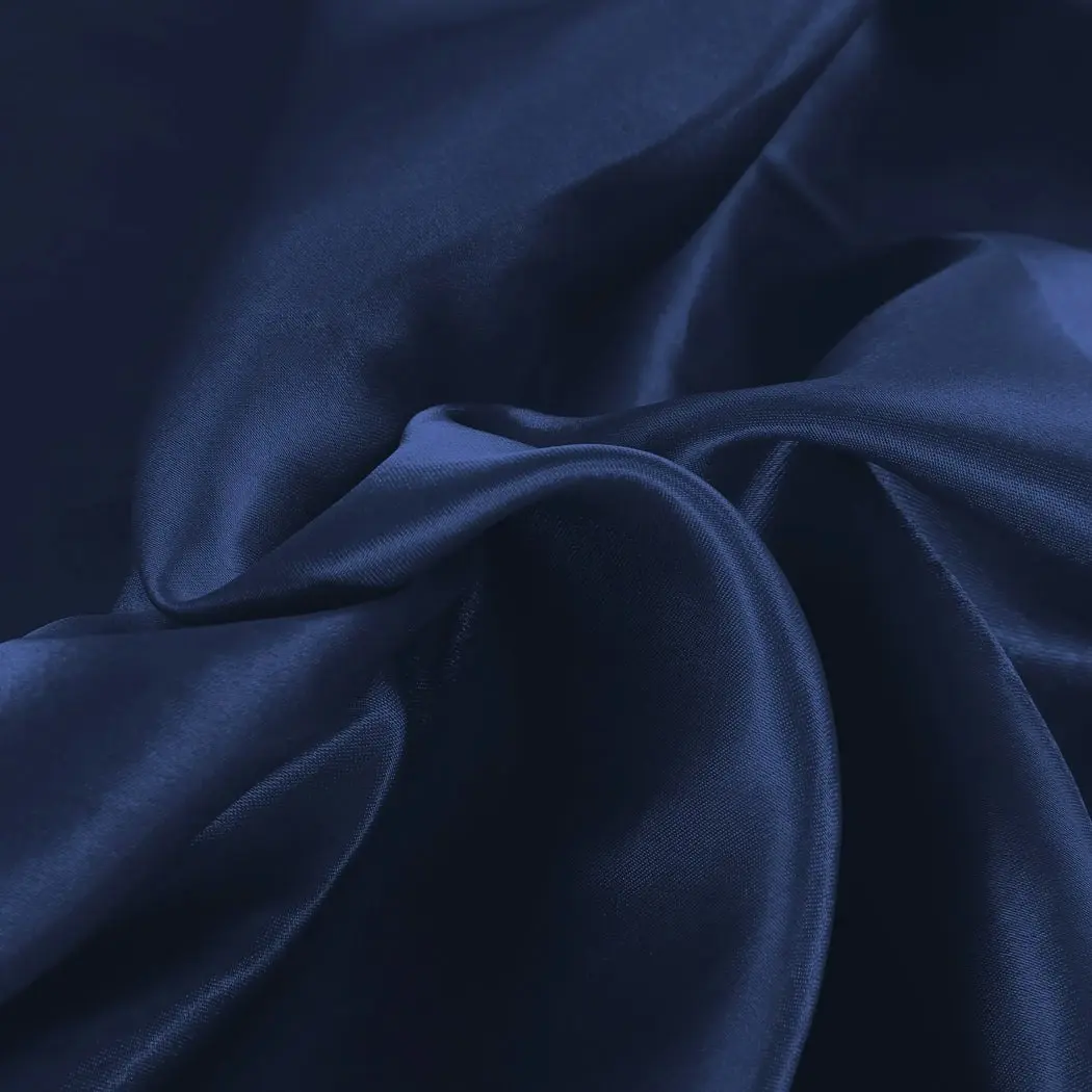 Dreamz Silky Satin Sheets Fitted Bed Sheet Pillowcases Summer King Single Blue