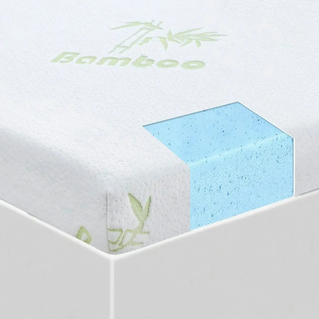 Dreamz 8cm Thickness Cool Gel Memory Foam Mattress Topper Bamboo Fabric King