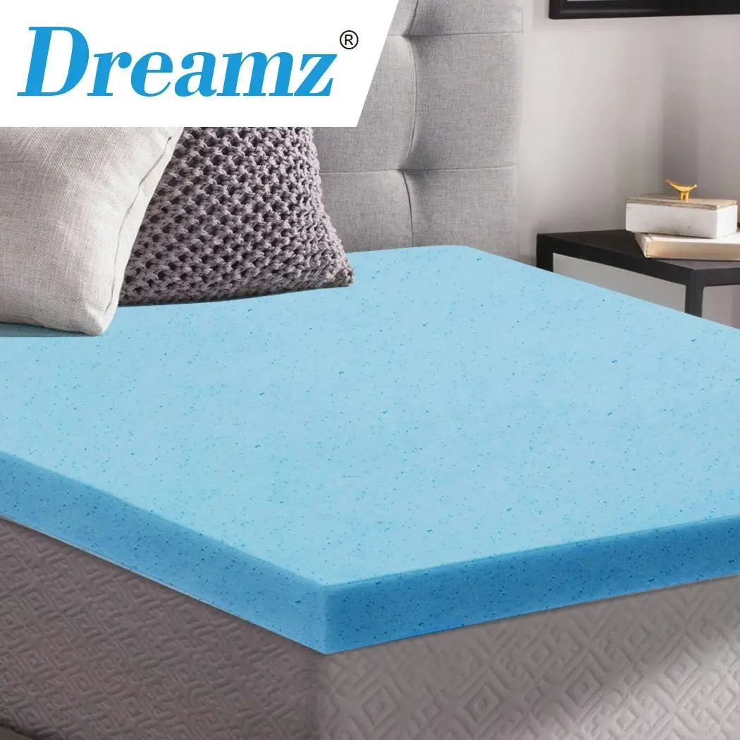 Dreamz 8cm Thickness Cool Gel Memory Foam Mattress Topper Bamboo Fabric King