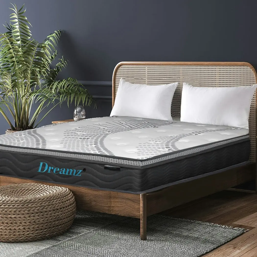 Dreamz Pocket Spring Mattress Cool Gel Memory Foam Euro Medium Firm 30CM Single