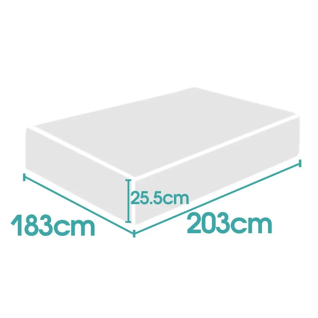 Dreamz Memory Foam Mattress Topper 25cm Comfort  Washable Cover King