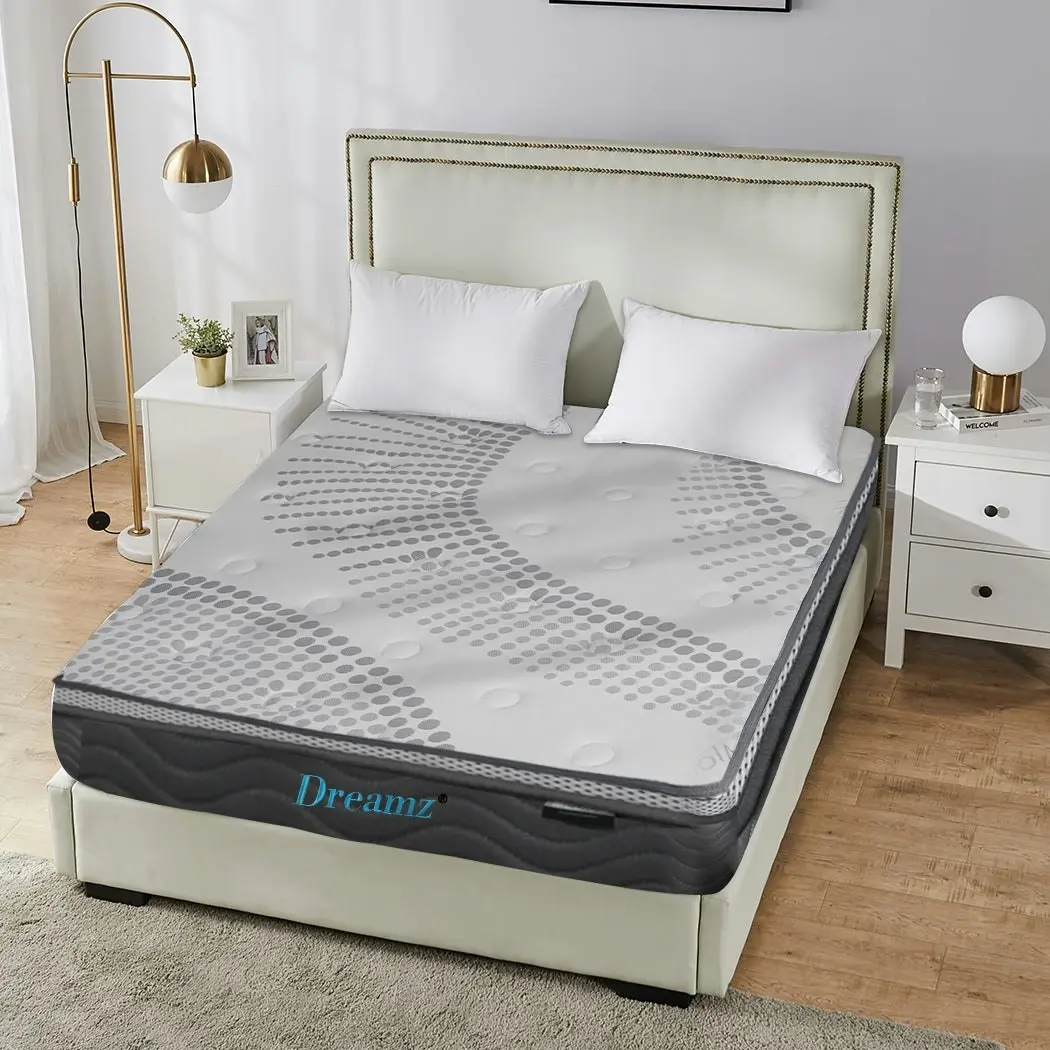 Dreamz Pocket Spring Mattress Cool Gel Memory Foam Euro Medium Firm 30CM King