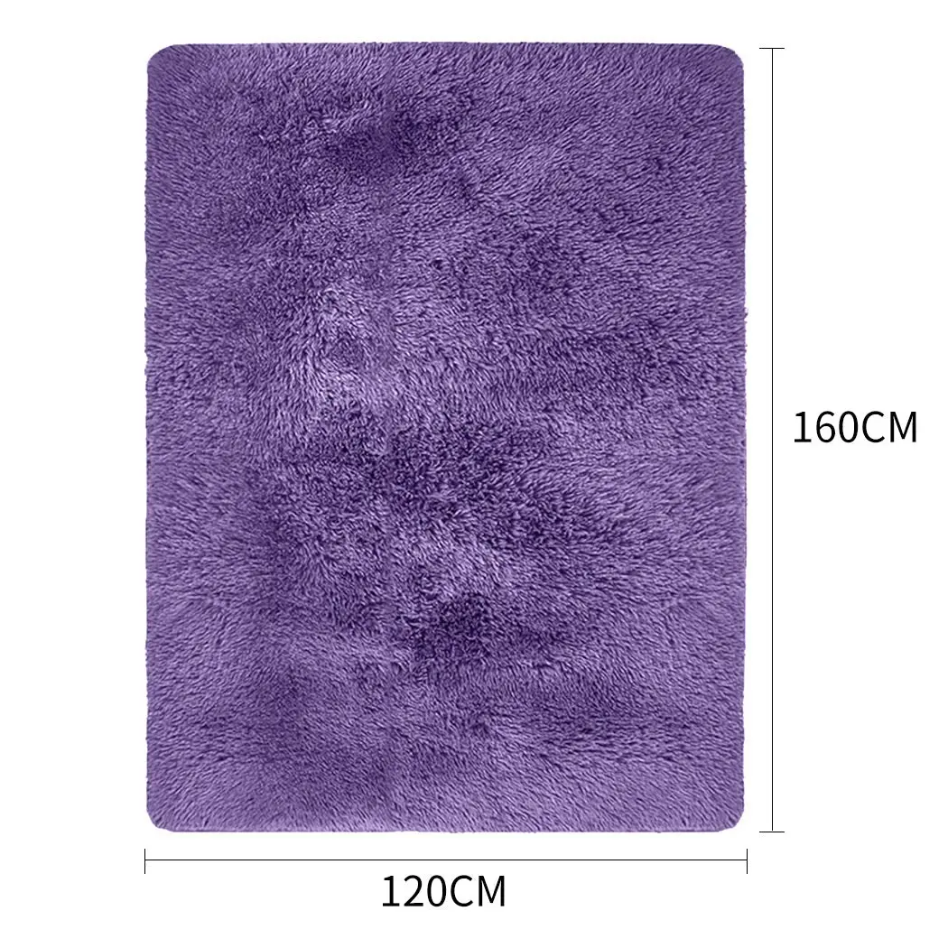 Marlow Soft Shag Shaggy Floor Confetti Rug Carpet Home Decor 120x160cm Purple