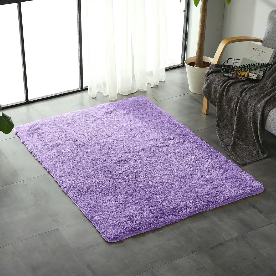 Marlow Soft Shag Shaggy Floor Confetti Rug Carpet Home Decor 120x160cm Purple