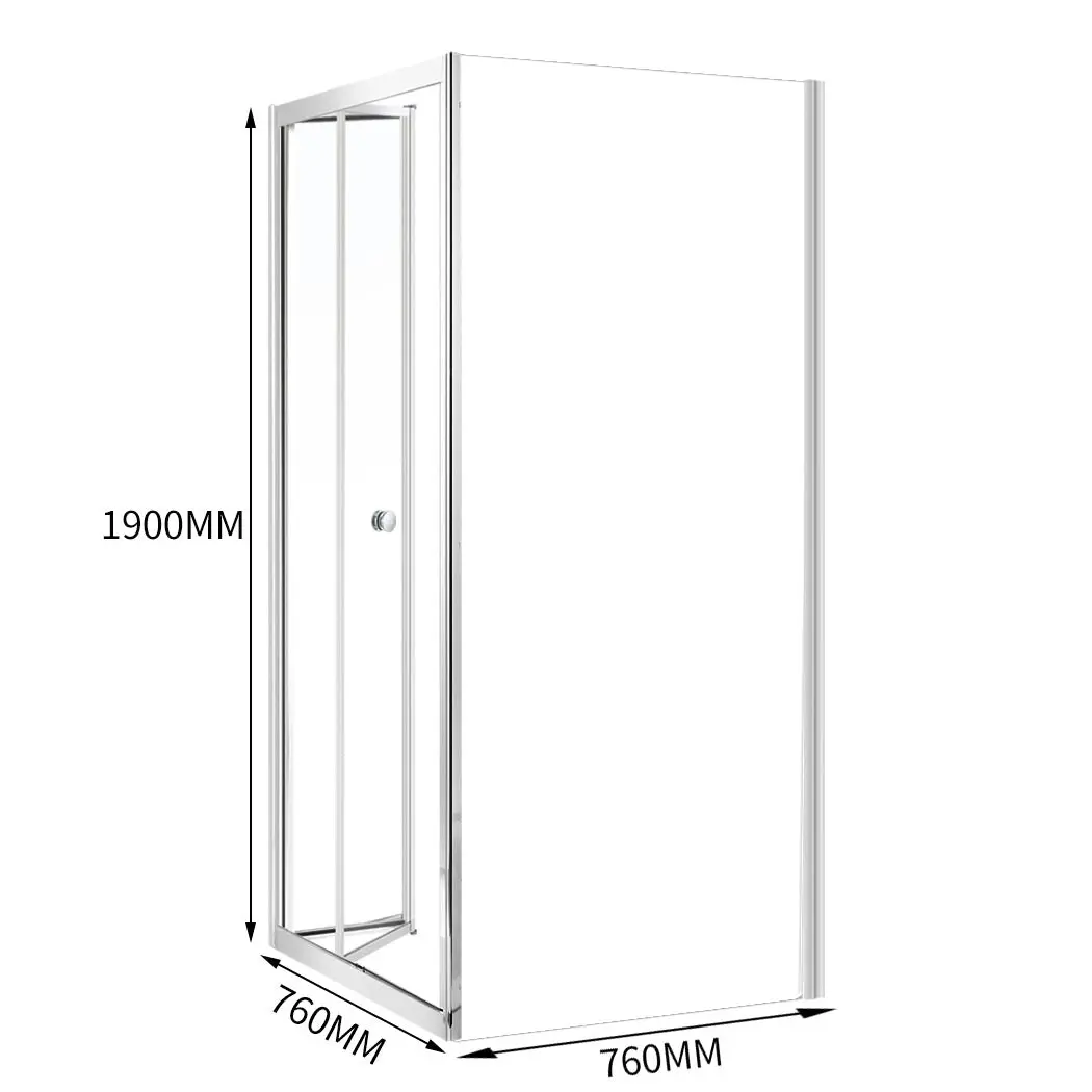 Levede Shower Screen Screens Door Seal Enclosure Glass Panel 760x760x1900mm