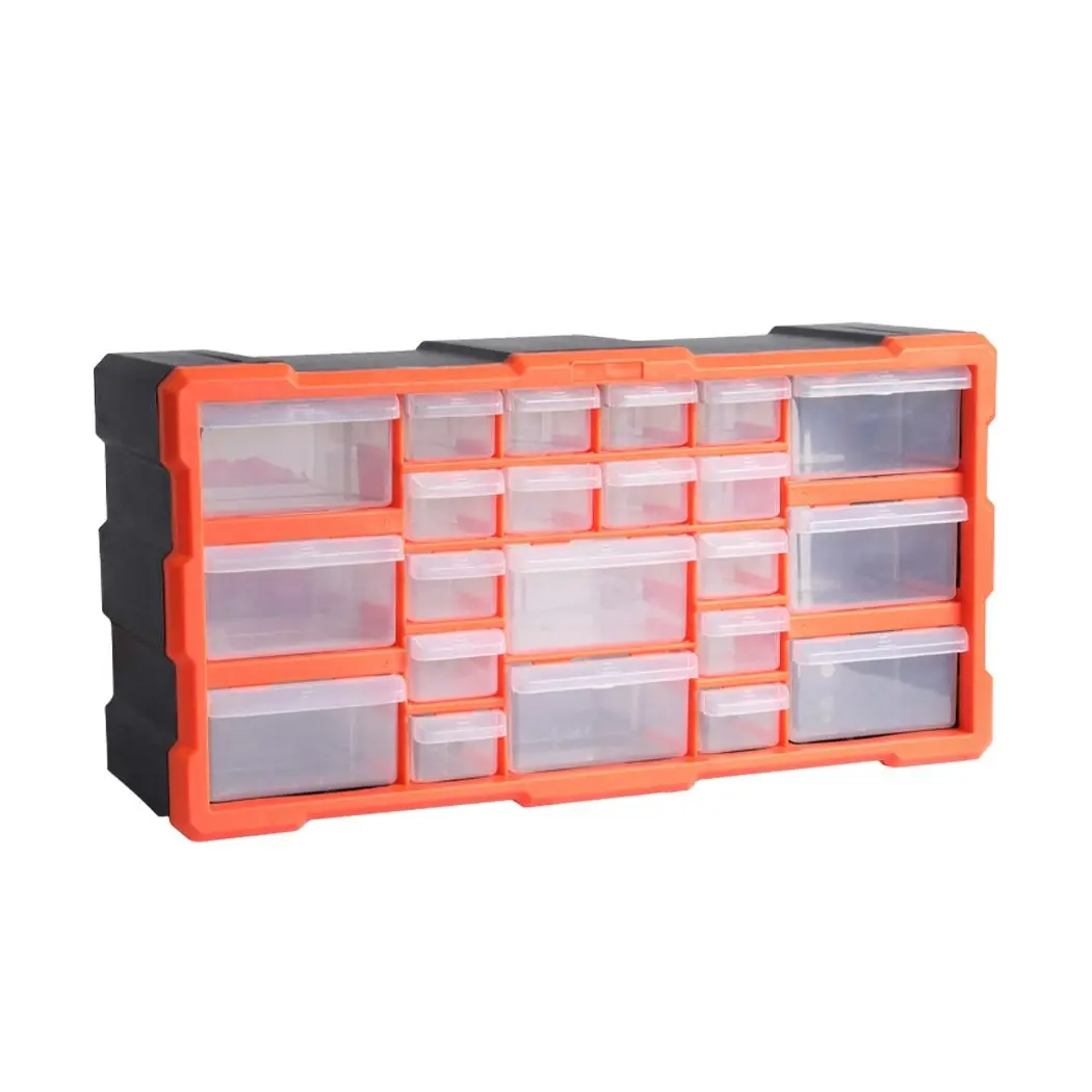 Traderight Tool Storage Cabinet Organiser Drawer Bins Workshop Chest 22 Drawers