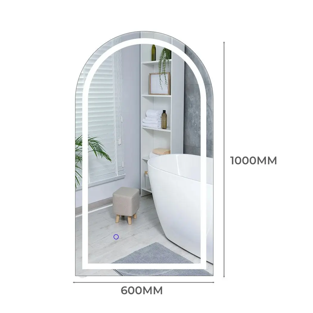 Emitto Arch Wall Mirror  LED Lighted Anti-fog Bathroom Mirrors Makeup 60x100cm