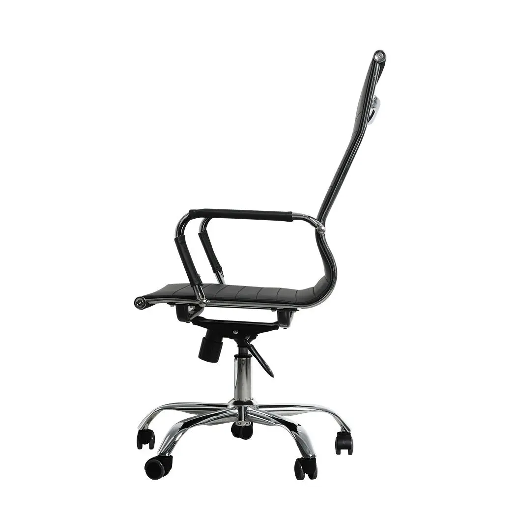 Leved Office Chair Gaming Chair Home Work Study PU Mat Seat High-Back Computer