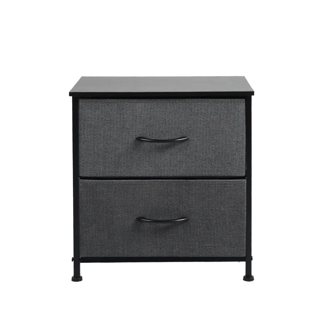 Levede Storage Cabinet Tower Bedside Table Chest of 2 Drawers Dresser Tallboy