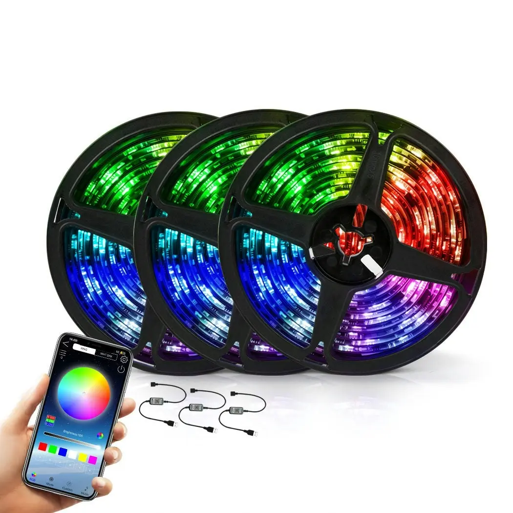 Emitto RGB Strip Lights 15M 900 LED USB Waterproof WIFI Bluetooth APP Music Sync