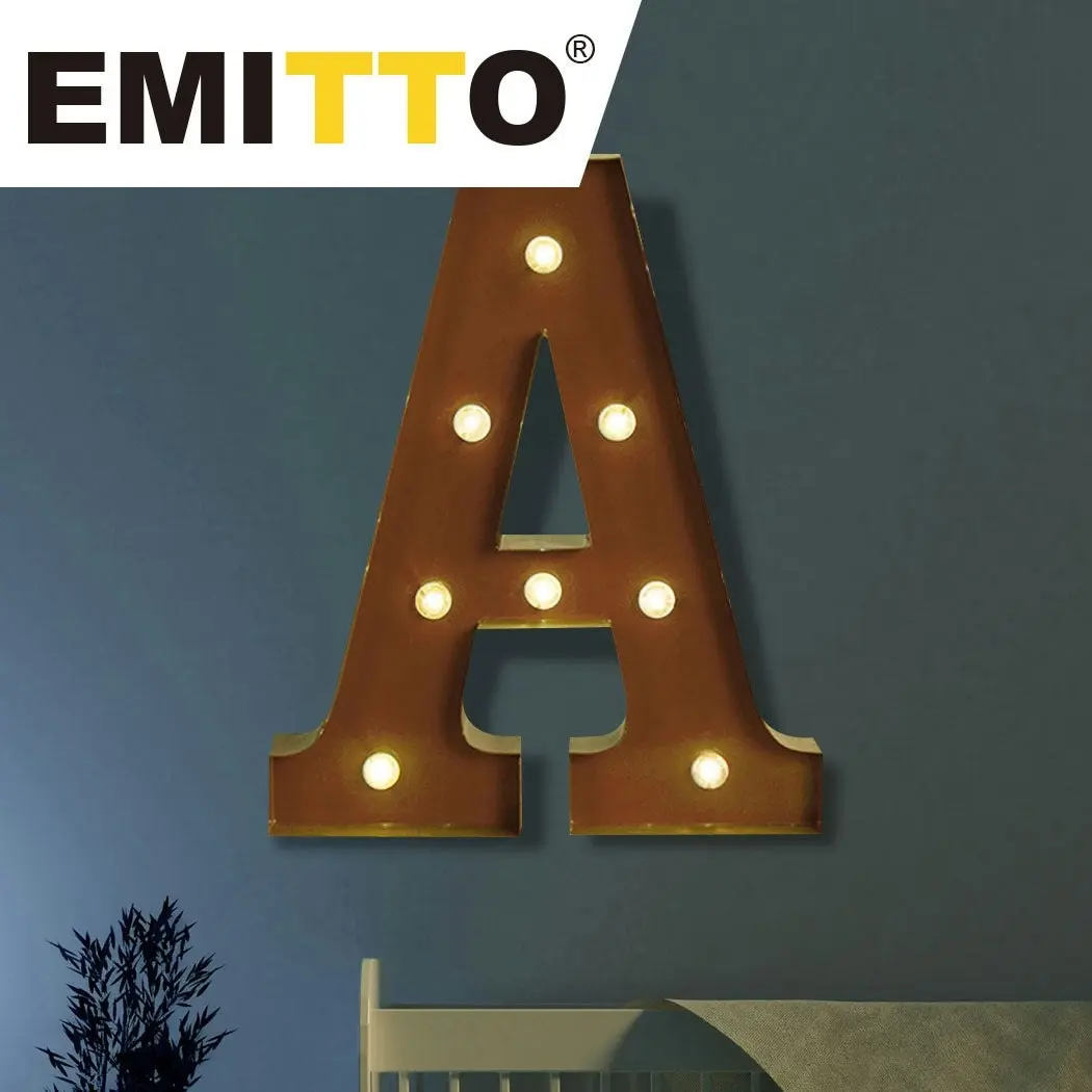 Traderight Group  LED Metal Letter Lights Free Standing Hanging Marquee Event Party D?cor Letter A