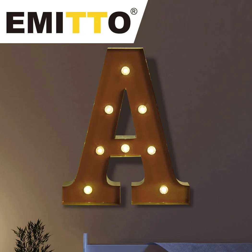 Traderight Group  LED Metal Letter Lights Free Standing Hanging Marquee Event Party D?cor Letter A