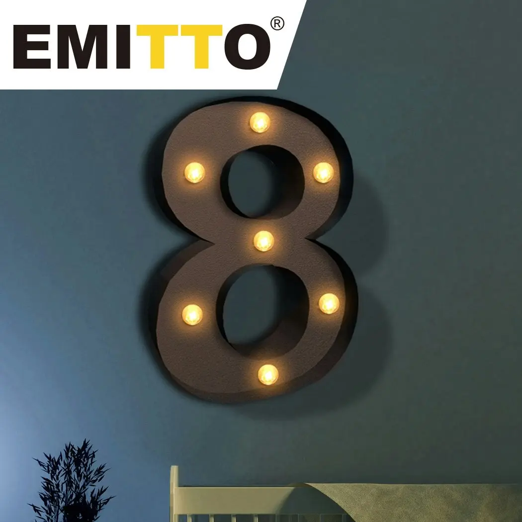 Traderight Group  LED Metal Number Lights Free Standing Hanging Marquee Event Party D?cor Number 8