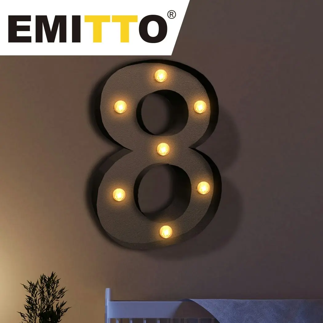 Traderight Group  LED Metal Number Lights Free Standing Hanging Marquee Event Party D?cor Number 8