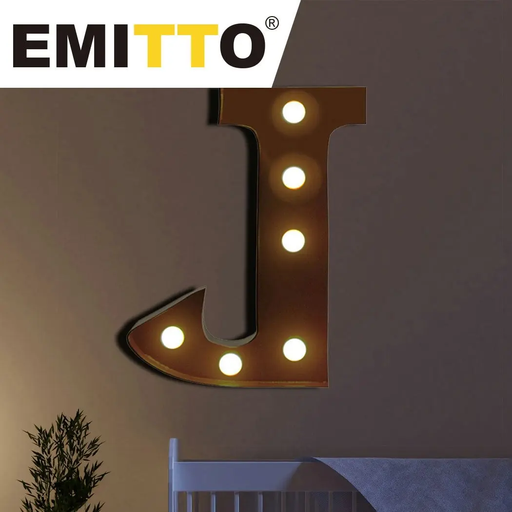 Traderight Group  LED Metal Letter Lights Free Standing Hanging Marquee Event Party D?cor Letter J