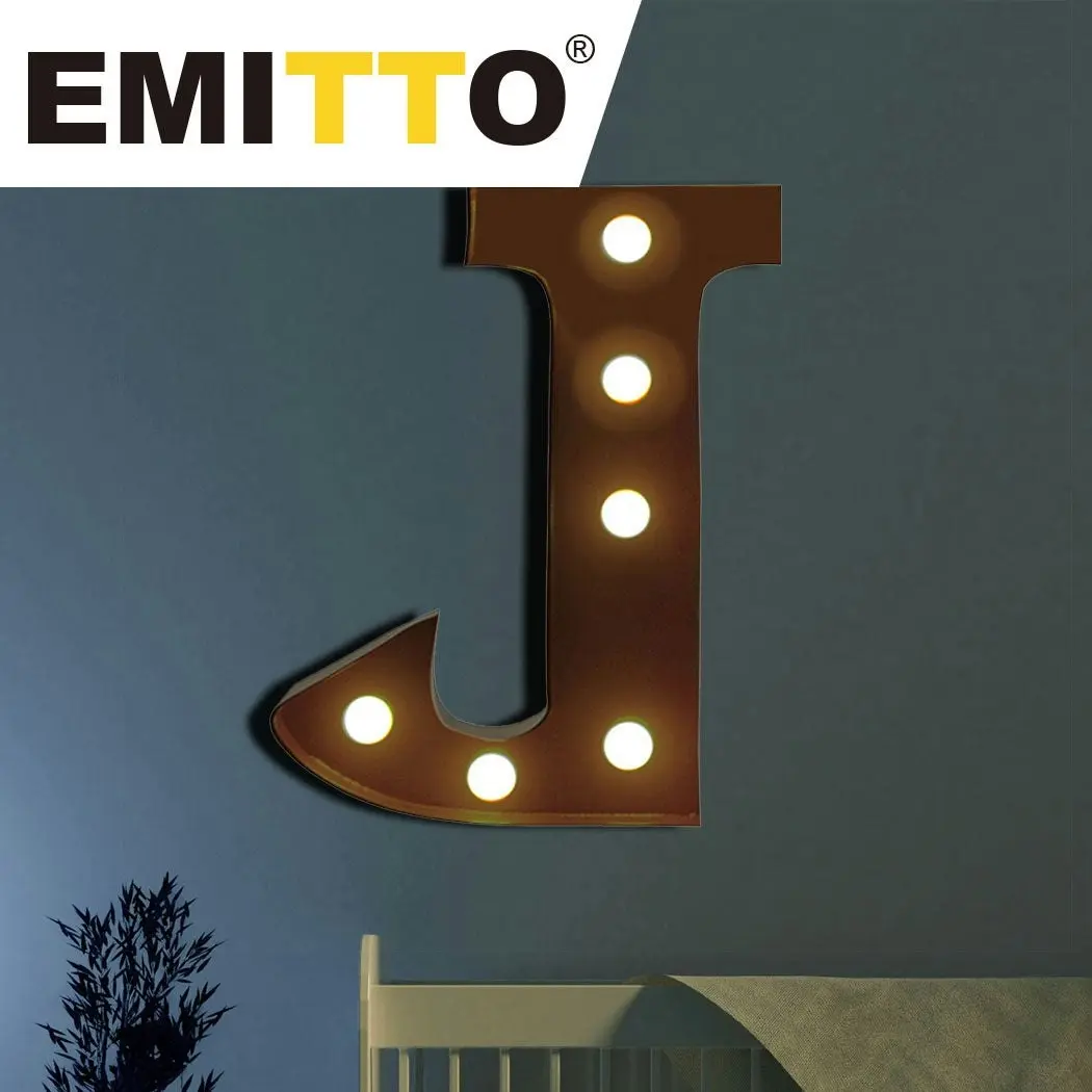 Traderight Group  LED Metal Letter Lights Free Standing Hanging Marquee Event Party D?cor Letter J