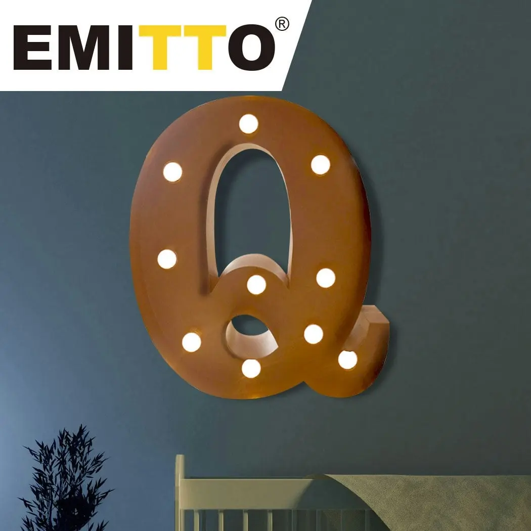 Traderight Group  LED Metal Letter Lights Free Standing Hanging Marquee Event Party D?cor Letter Q