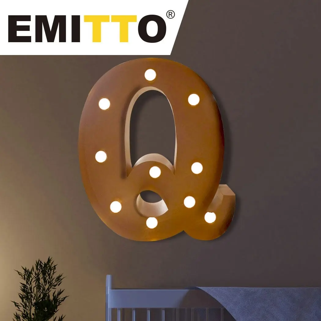 Traderight Group  LED Metal Letter Lights Free Standing Hanging Marquee Event Party D?cor Letter Q